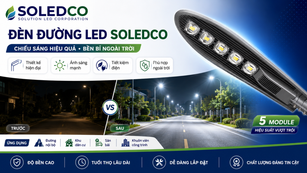 Đèn Đường LED 250W SOLEDCO SL-DLS01-250 2 banner đèn đường led 250w soledco
