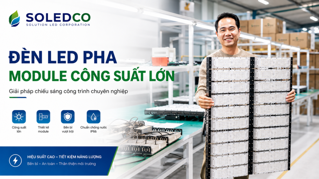 đèn led pha soledco 1000W