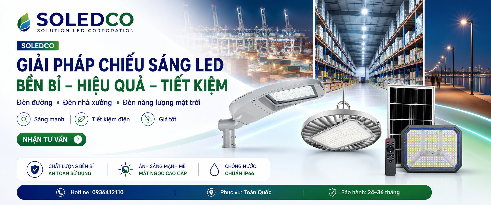 giải pháp chiếu sáng led soledco bền bỉ hiệu quả tiết kiệm
