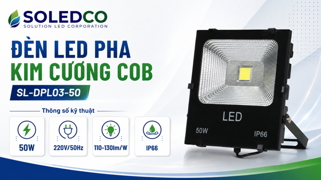 Đèn led pha kim cương COB SL-DPL03-50 50W 3 Đèn led pha kim cương COB 50W SL-DPL03-50