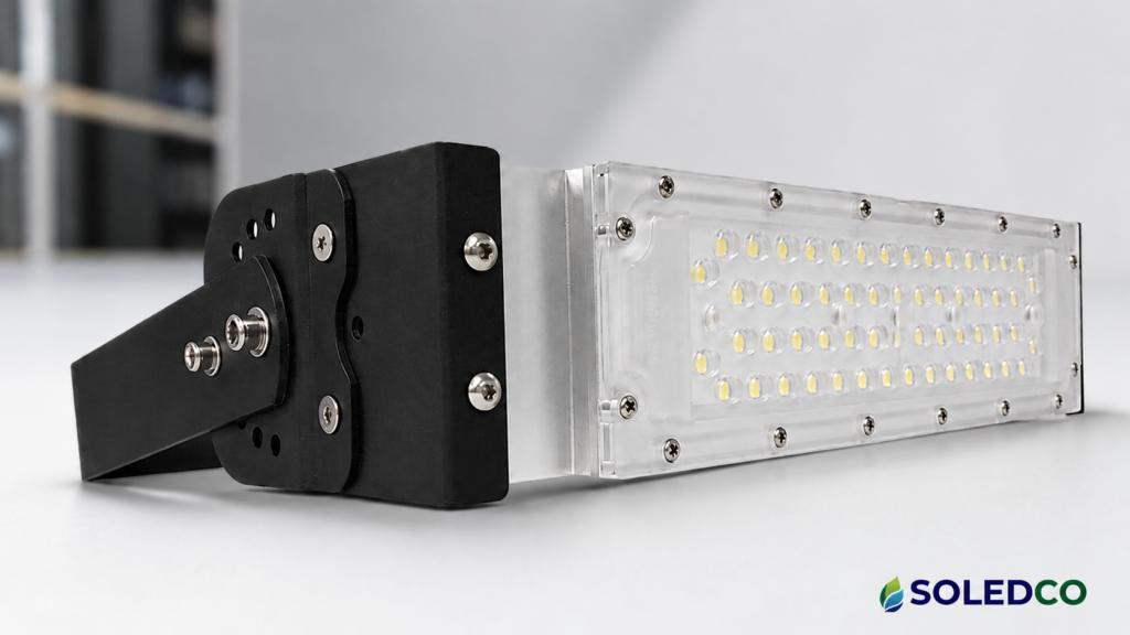 Đèn LED pha module 50W SOLEDCO SL-DPL01-50 thiết kế chuẩn dự án ngoài trời.