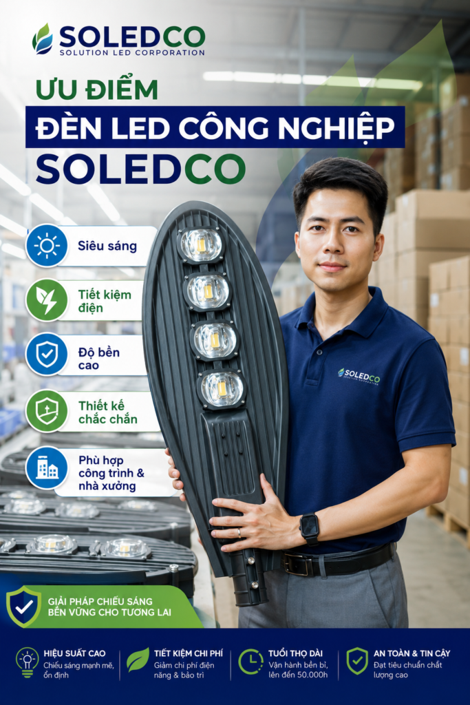 Về chúng tôi 3 Ưu điểm của đèn LED công nghiệp SOLEDCO về hiệu suất và tiết kiệm điện năng