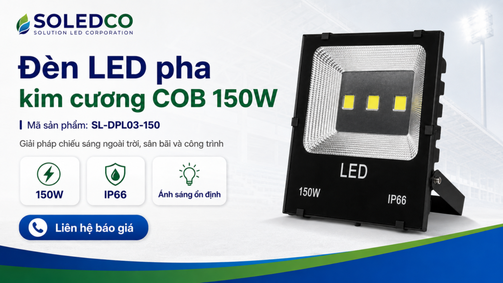 Đèn LED pha kim cương COB 150W SL-DPL03-150 2 Banner đèn LED pha kim cương COB 150W SL-DPL03-150 SOLEDCO