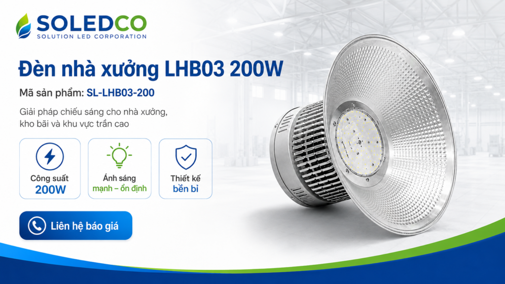 Banner đèn nhà xưởng LHB03 200W SL-LHB03-200 SOLEDCO