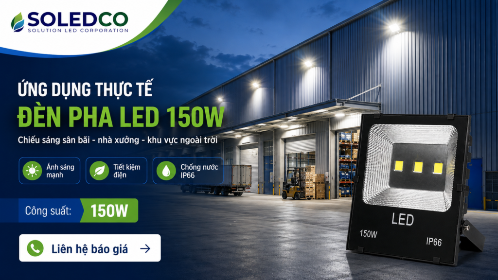 Đèn LED pha kim cương COB 150W SL-DPL03-150 3 Ứng dụng thực tế đèn LED pha kim cương COB 150W SL-DPL03-150 ngoài trời